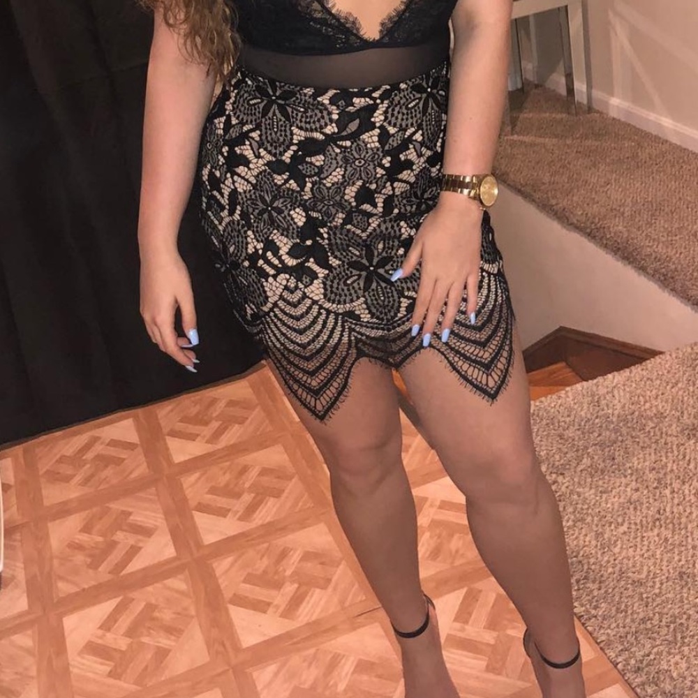 Elegant Black Lace Skirt